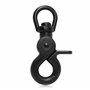 Ganzoo © Lot de 4 mousquetons ciseaux avec tête pivotante pour laisse de chien - En acier allié - Longueur : 61 mm - Convient ég