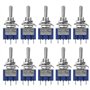 10 pièces 6A AC 125V Interrupteur à Bascule ON-OFF-ON 3 Positions 3 Broches 6mm Mini Interrupteur à Levier Marche/Arrêt/Marche p