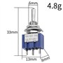 10 pièces 6A AC 125V Interrupteur à Bascule ON-OFF-ON 3 Positions 3 Broches 6mm Mini Interrupteur à Levier Marche/Arrêt/Marche p