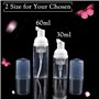 Alledomain - Lot de 6 flacons mousseurs vides, rechargeables, en plastique transparent sans BPA - mini distributeurs de savon mo