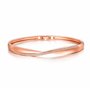 Philip Jones Bracelet jonc plaqué Or Rose créé avec des Cristaux Zircondia®