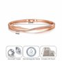 Philip Jones Bracelet jonc plaqué Or Rose créé avec des Cristaux Zircondia®