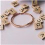 Philip Jones Bracelet jonc plaqué Or Rose créé avec des Cristaux Zircondia®