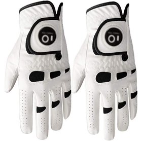 Lot de 2 gants de golf pour homme main gauche en cuir avec marqueur de balle - Gants doux et confortables - Poignées sportives - Lot de 2 gants de golf pour homme main gauche en cuir avec marqueur de balle - Gants doux et confortables - Poignées sportives -