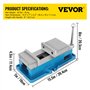 Ouverture 125 mm Précision Étau de Serrage 24 KN d'établi Hauteur 110 mm Serre-Joint Établi A