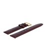 MARBURGER 52920 Bracelet de montre en cuir croco (Caiman) gaufré avec couture et kit d'outils de montage 20 mm