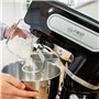 TZS First Austria Robot ménager professionnel | Pétrin à pâte | 1500 W, récipient de 6 L, 6 réglages de vitesse, avec fouet, cro