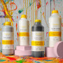 Creative Deco Additif Gesso Acrylique Noir | 1L | Sous-Couche | Apprêt et Préparation Liquide de la Peinture Acrylique | Couvert
