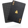 BIERDORF Jeux de Cartes Poker - Étanches en Plastique Diamond Noir Nouveauté Jeu de Cartes 54