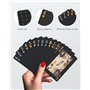 BIERDORF Jeux de Cartes Poker - Étanches en Plastique Diamond Noir Nouveauté Jeu de Cartes 54, Playing Cards