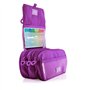Trousse Scolaire Triple avec Grandes Poches Intérieures et Fermeture Éclair Individuelle (Pourpre)