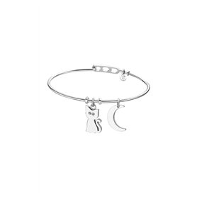 LOTUS STYLE Femme Acier Asscher Zircone bleue Bracelet
