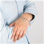 LOTUS STYLE Femme Acier Asscher Zircone bleue Bracelet