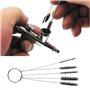 BUYGOO Kit de Nettoyage pour gicleurs de carburateur – 13 tiges de Nettoyage, 10 Aiguilles + 5 brosses en Nylon – pour Moto, Qua
