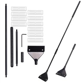 Coolty 66cm Algues Grattoir pour Aquarium avec 10pcs Acier Inoxydable Lames de Rechange