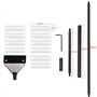 Coolty 66cm Algues Grattoir pour Aquarium avec 10pcs Acier Inoxydable Lames de Rechange, Outil de Nettoyage kit Aquarium en Verr