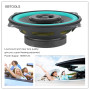 EBTOOLS Haut-Parleur Voiture LED 6cm 4 Pouces 100W Super Puissance - Tweeter Klaxon Pour Porte Véhicule - Audio Musique Noir + V