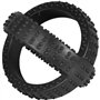 Flamingo Jouet Chien Indestructible – Gladiator Cross Ball Noir – Extra résistant – Ø 13