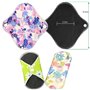 Lot de 11 Serviettes Hygiéniques Lavables Réutilisables (S+M+L) - Jour/Nuit pour Tous Flux (Léger à Intense) - Absorption Maxima