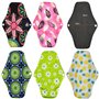Lot de 11 Serviettes Hygiéniques Lavables Réutilisables (S+M+L) - Jour/Nuit pour Tous Flux (Léger à Intense) - Absorption Maxima