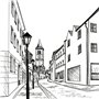 Graph'it - Grille de Perspective Souple - Outil de Dessin pour Etudiant et Professionnel - Modèle Rue en Perspective Frontale - 