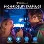 Decibullz Filtres de bouchons d'oreille moulés sur mesure haute fidélité (Hi-Fi) pour concerts et événements (noir)