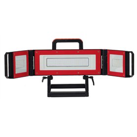 Projecteur Portable de Chantier LED 80W Multi-Positions Rouge - 5M de Câble H07RNF 3G1