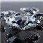 JaneYi 100 Pièces 14mm Perles de Verre Cristal Octogonales et 11 mm Bagues en Acier Inoxydable - avec 6 Mini-Crochets - pour Bri