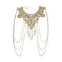 Amorar Corps Chaîne Bijoux Or Dentelle Multicouche Gland Collier Bikini Plage Corps Ventre Bijoux pour Femmes