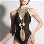 Amorar Corps Chaîne Bijoux Or Dentelle Multicouche Gland Collier Bikini Plage Corps Ventre Bijoux pour Femmes, Soutien-Gorge Cha
