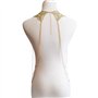 Amorar Corps Chaîne Bijoux Or Dentelle Multicouche Gland Collier Bikini Plage Corps Ventre Bijoux pour Femmes, Soutien-Gorge Cha