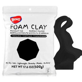 BOHS Pâte à Modeler en Mousse Noire - Squishy