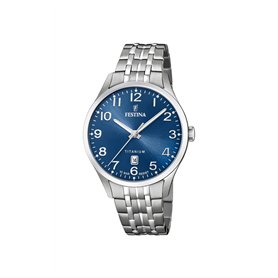 Montre FESTINA pour Homme F20466/2 Calendario Titanium Boîtier en Titane Titane Bracelet en Titane Gris