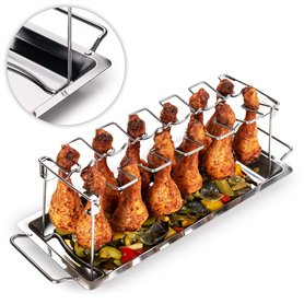 Blumtal Support Poulet - Support Cuisse De Poulet – Support Poulet Barbecue - Acier Inoxydable Robuste pour 12 Cuisses de Poulet Blumtal Support Poulet - Support Cuisse De Poulet – Support Poulet Barbecue - Acier Inoxydable Robuste pour 12 Cuisses de Poulet