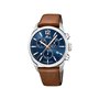 LOTUS Montre pour Homme 18691/2 Chrono Boîtier en Acier Inoxydable Gris Bracelet en Cuir Marron