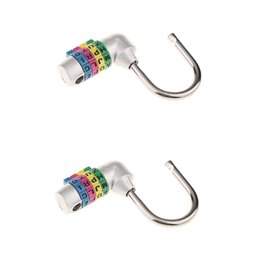 perfk Lot de 2 Cadran à Lettres Combinaison Cadenas Code de 4 Lettres Verrouillage pour Boîte