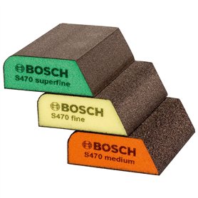 BOSCH Accessoires - assort 3 blocs abrasifs combines s470 -