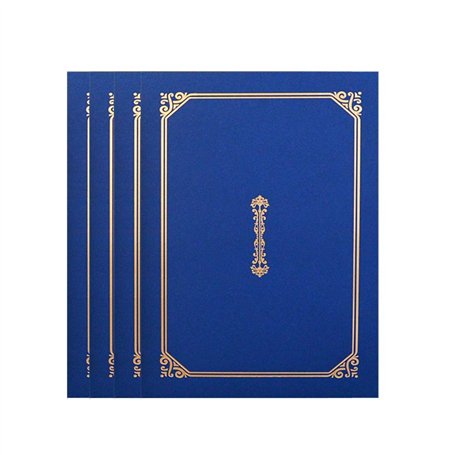 TOYANDONA Lot de 4 porte-certificats pour diplômes A4 Bleu marine 30