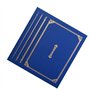 TOYANDONA Lot de 4 porte-certificats pour diplômes A4 Bleu marine 30,5 x 22,5 cm