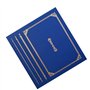 TOYANDONA Lot de 4 porte-certificats pour diplômes A4 Bleu marine 30,5 x 22,5 cm
