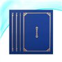 TOYANDONA Lot de 4 porte-certificats pour diplômes A4 Bleu marine 30,5 x 22,5 cm