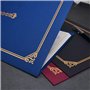 TOYANDONA Lot de 4 porte-certificats pour diplômes A4 Bleu marine 30,5 x 22,5 cm