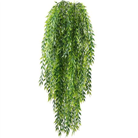 HUAESIN 2pcs Lierre Artificiel Guirlande 94cm Plante Artificielle Exterieur Fausse Plante Grimpante Vert Decoration pour Jardin