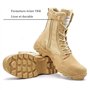 IODSON Bottes de Militaires travail tactiques Hommes légères rangers de Randonnée moto combat montante bottines cuir Avec fermet