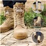 IODSON Bottes de Militaires travail tactiques Hommes légères rangers de Randonnée moto combat montante bottines cuir Avec fermet