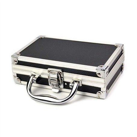 JoyFan Mini boîte à outils portable en aluminium pour transporter des artisans et voyage (Noir
