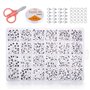 PHOGARY 1280pcs Lettre et Chiffre Perles Rondes