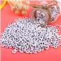 Perles Blanches Alphabet Noir A-Z et Nombre 0-9" Kit Assorti Acrylique pour la