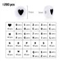 PHOGARY 1280pcs Lettre et Chiffre Perles Rondes, Perles Blanches Alphabet Noir A-Z et Nombre 0-9" Kit Assorti Acrylique pour la 