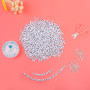 PHOGARY 1280pcs Lettre et Chiffre Perles Rondes, Perles Blanches Alphabet Noir A-Z et Nombre 0-9" Kit Assorti Acrylique pour la 